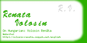 renata volosin business card