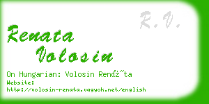 renata volosin business card